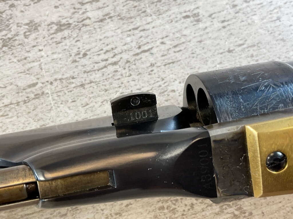 UBERTI 1860 COLT ARMY .44 CAL PERCUSSION REVOLVER, JAMES EARL JONES COLLECTION, ANTIQUE / UNFIRED & MINTY #5-10971