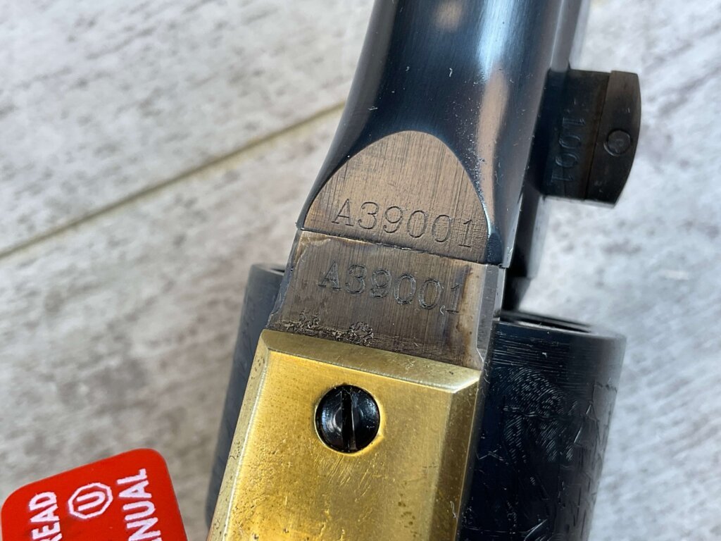 UBERTI 1860 COLT ARMY .44 CAL PERCUSSION REVOLVER, JAMES EARL JONES COLLECTION, ANTIQUE / UNFIRED & MINTY #5-10971