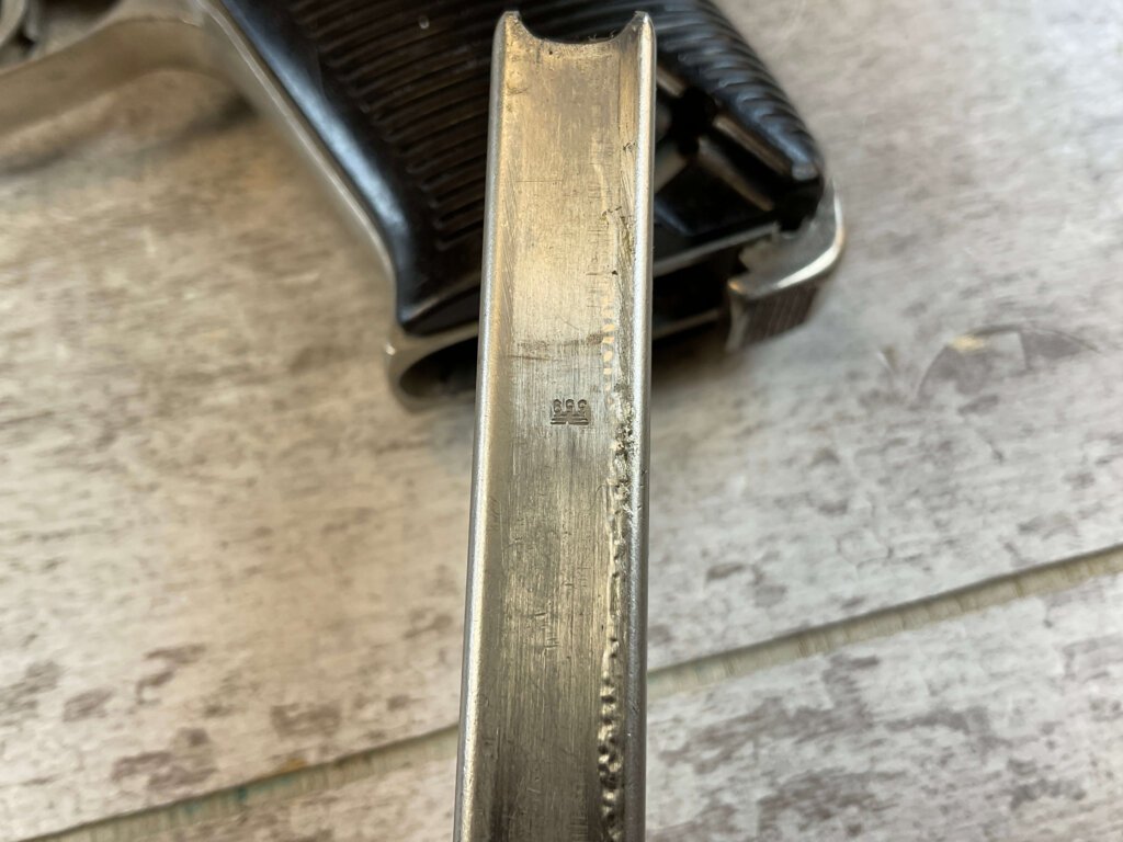 CYQ SPREEWERK P38 9MM SEMI AUTO PISTOL, NICKEL PLATED W/ CASE #6-03001