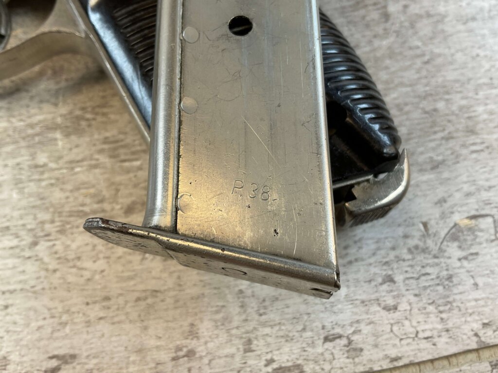 CYQ SPREEWERK P38 9MM SEMI AUTO PISTOL, NICKEL PLATED W/ CASE #6-03001