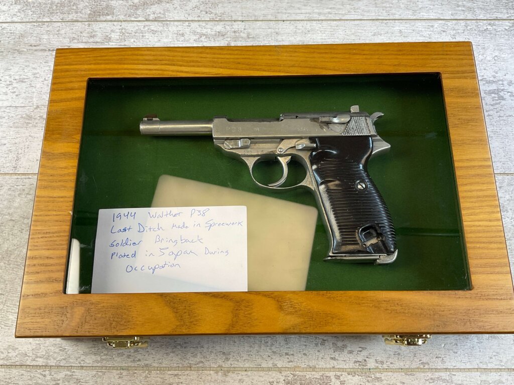 CYQ SPREEWERK P38 9MM SEMI AUTO PISTOL, NICKEL PLATED W/ CASE #6-03001