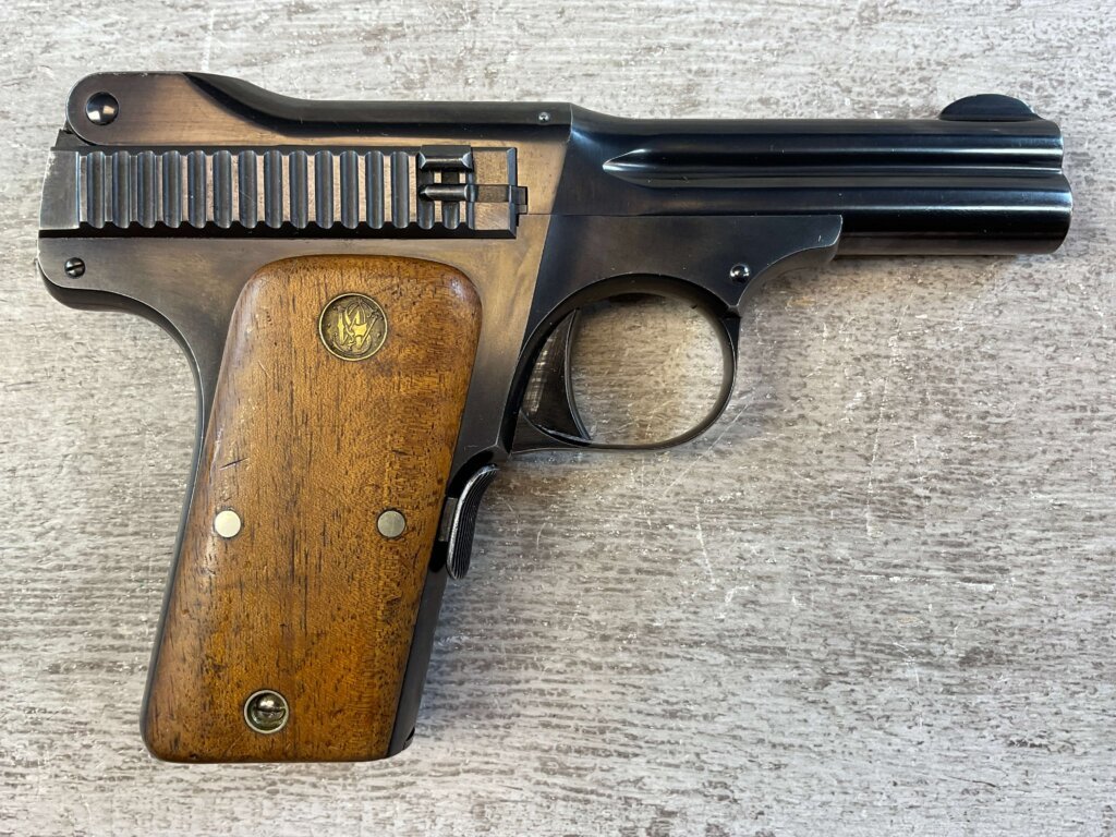 SCARCE SMITH & WESSON S&W M35 / MODEL 1913 35 S&W (.32 ACP) CAL SEMI AUTO PISTOL, MINTY #6-03002
