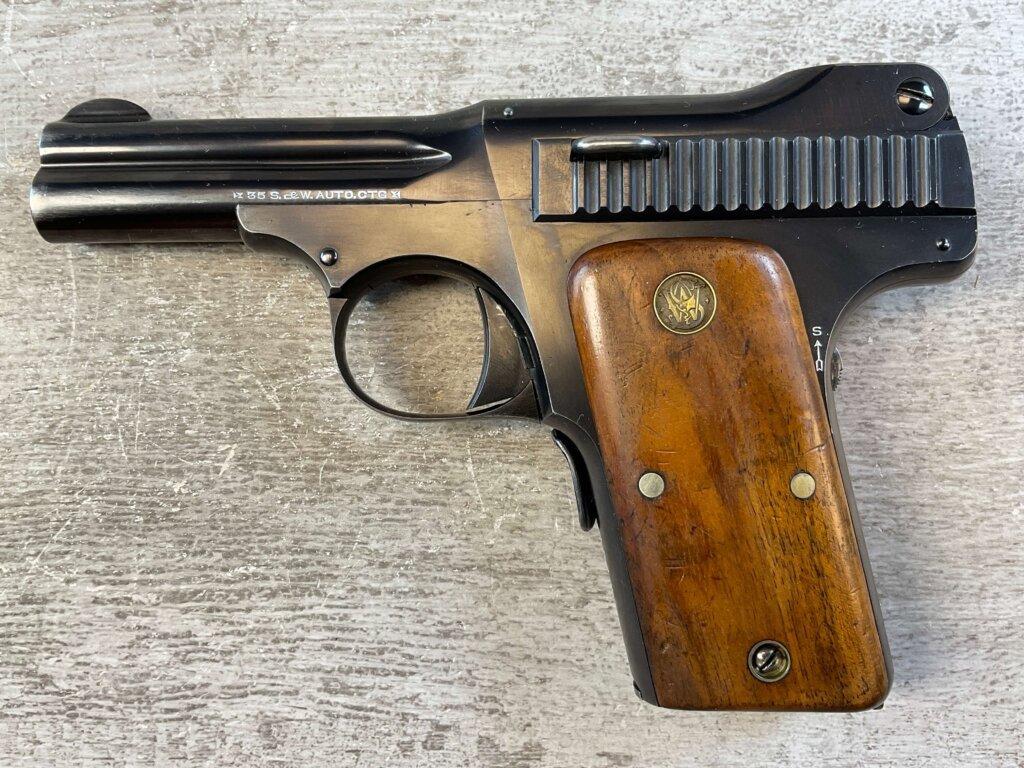 SCARCE SMITH & WESSON S&W M35 / MODEL 1913 35 S&W (.32 ACP) CAL SEMI AUTO PISTOL, MINTY #6-03002