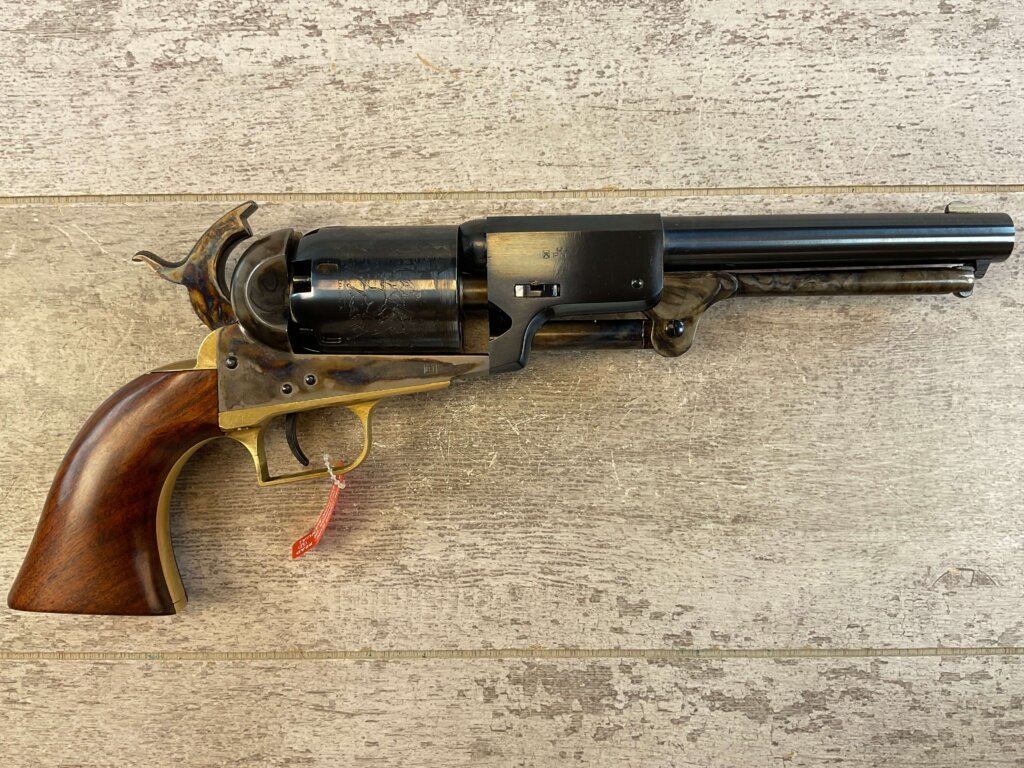 UBERTI 1848 DRAGOON .44 CAL PERCUSSION REVOLVER, JAMES EARL JONES COLLECTION, ANTIQUE / UNFIRED & MINTY #5-10972