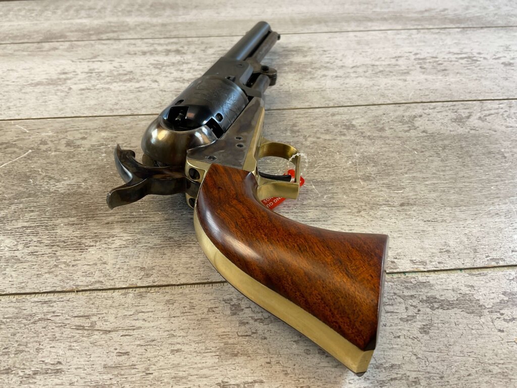 UBERTI 1848 DRAGOON .44 CAL PERCUSSION REVOLVER, JAMES EARL JONES COLLECTION, ANTIQUE / UNFIRED & MINTY #5-10972