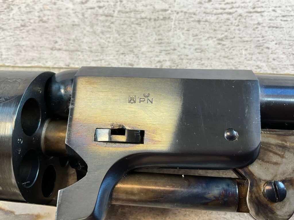 UBERTI 1848 DRAGOON .44 CAL PERCUSSION REVOLVER, JAMES EARL JONES COLLECTION, ANTIQUE / UNFIRED & MINTY #5-10972