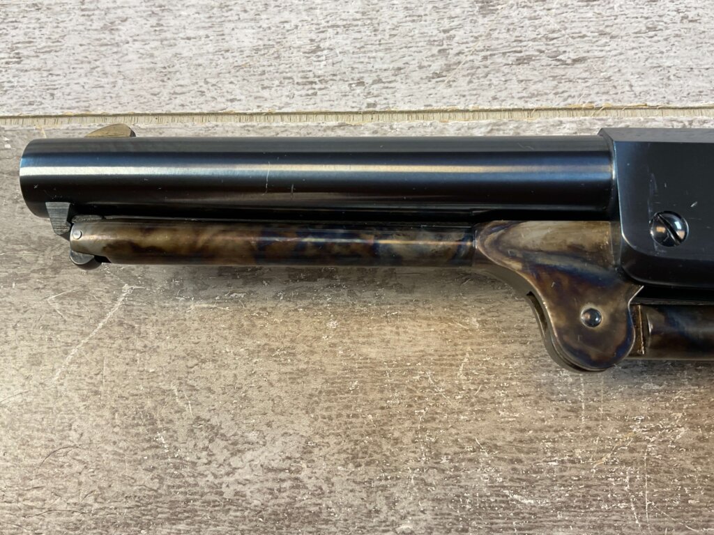 UBERTI 1848 DRAGOON .44 CAL PERCUSSION REVOLVER, JAMES EARL JONES COLLECTION, ANTIQUE / UNFIRED & MINTY #5-10972