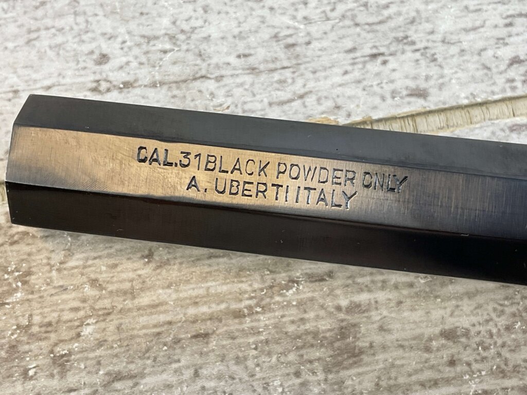 UBERTI 1849 WELLS FARGO .31 CAL PERCUSSION POCKET REVOLVER, JAMES EARL JONES COLLECTION, ANTIQUE / UNFIRED & MINTY #5-10974