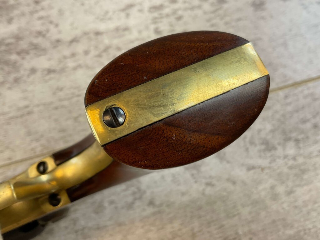 UBERTI 1849 WELLS FARGO .31 CAL PERCUSSION POCKET REVOLVER, JAMES EARL JONES COLLECTION, ANTIQUE / UNFIRED & MINTY #5-10974