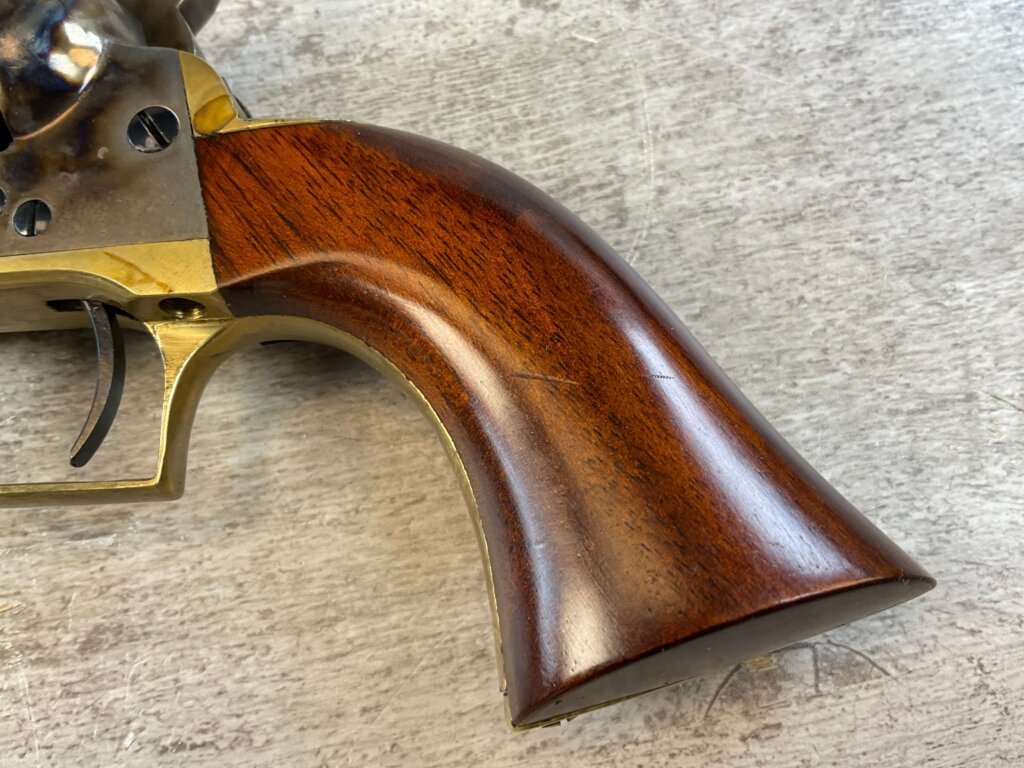 UBERTI 1849 WELLS FARGO .31 CAL PERCUSSION POCKET REVOLVER, JAMES EARL JONES COLLECTION, ANTIQUE / UNFIRED & MINTY #5-10974