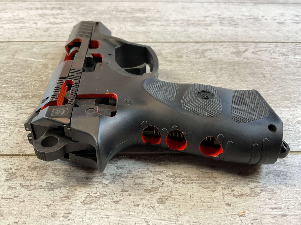 CZ G2000 9MM FACTORY CUTAWAY SEMI AUTO PISTOL, JAMES EARL JONES COLLECTION #5-10979