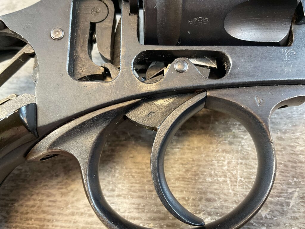 WEBLEY MARK VI .455 CAL FACTORY ARMORERS CUTAWAY REVOLVER, JAMES EARL JONES COLLECTION, RARE & MINTY #5-10977