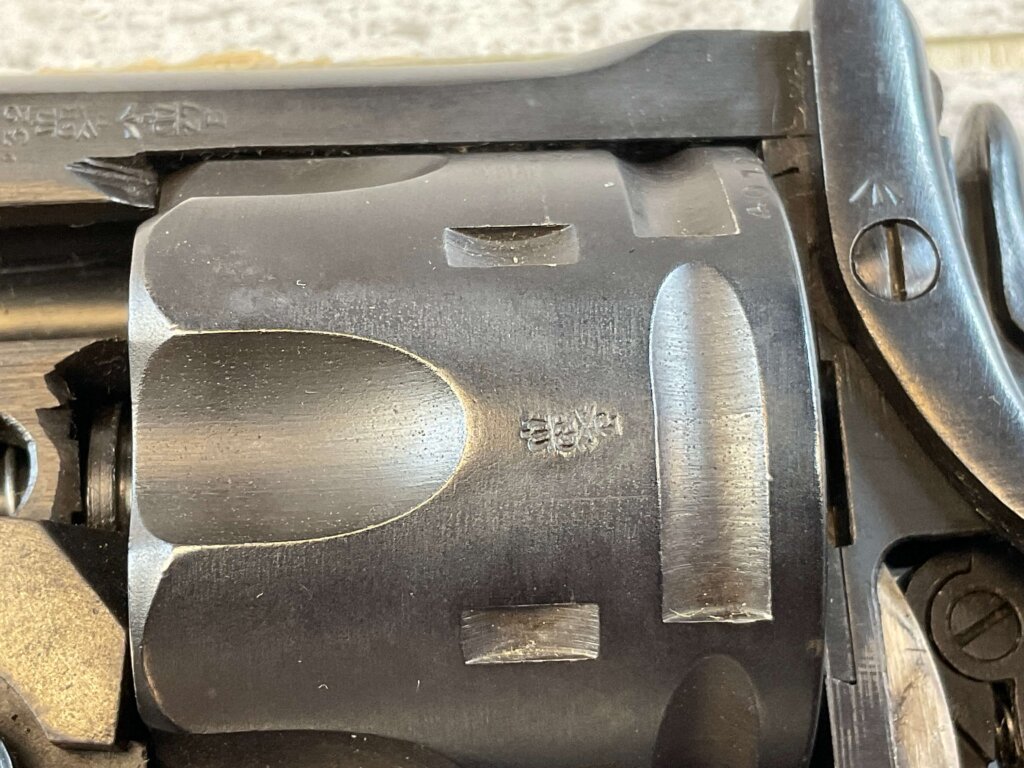 WEBLEY MARK VI .455 CAL FACTORY ARMORERS CUTAWAY REVOLVER, JAMES EARL JONES COLLECTION, RARE & MINTY #5-10977