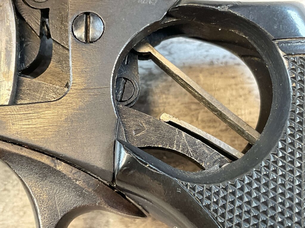 WEBLEY MARK VI .455 CAL FACTORY ARMORERS CUTAWAY REVOLVER, JAMES EARL JONES COLLECTION, RARE & MINTY #5-10977