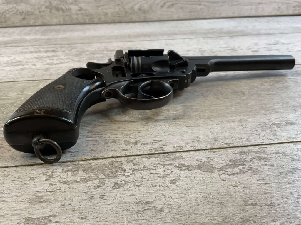 WEBLEY MARK VI .455 CAL FACTORY ARMORERS CUTAWAY REVOLVER, JAMES EARL JONES COLLECTION, RARE & MINTY #5-10977