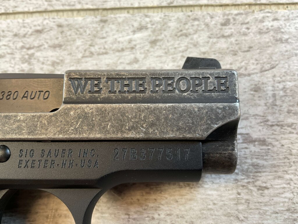 SIG SAUER "WE THE PEOPLE" P238 .380ACP SEMI AUTO PISTOL #6-03005