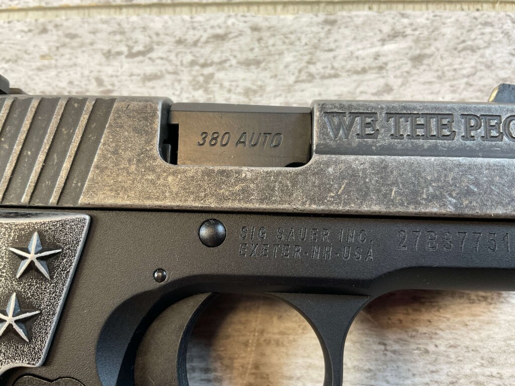 SIG SAUER "WE THE PEOPLE" P238 .380ACP SEMI AUTO PISTOL #6-03005