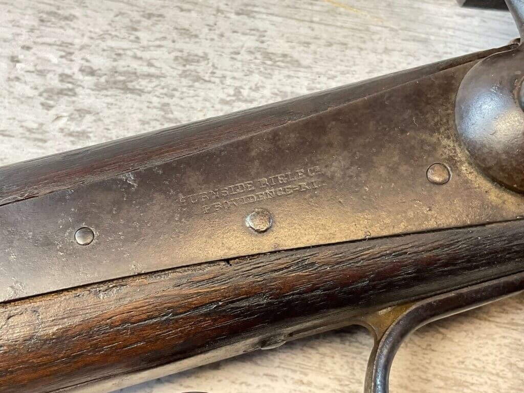 BURNSIDE FALLING BLOCK .52 CAL SADDLE RING CARBINE, JAMES EARL JONES "FAVORITES" COLLECTION, CIVIL WAR ERA 2ND MODEL, ANTIQUE #5-11057
