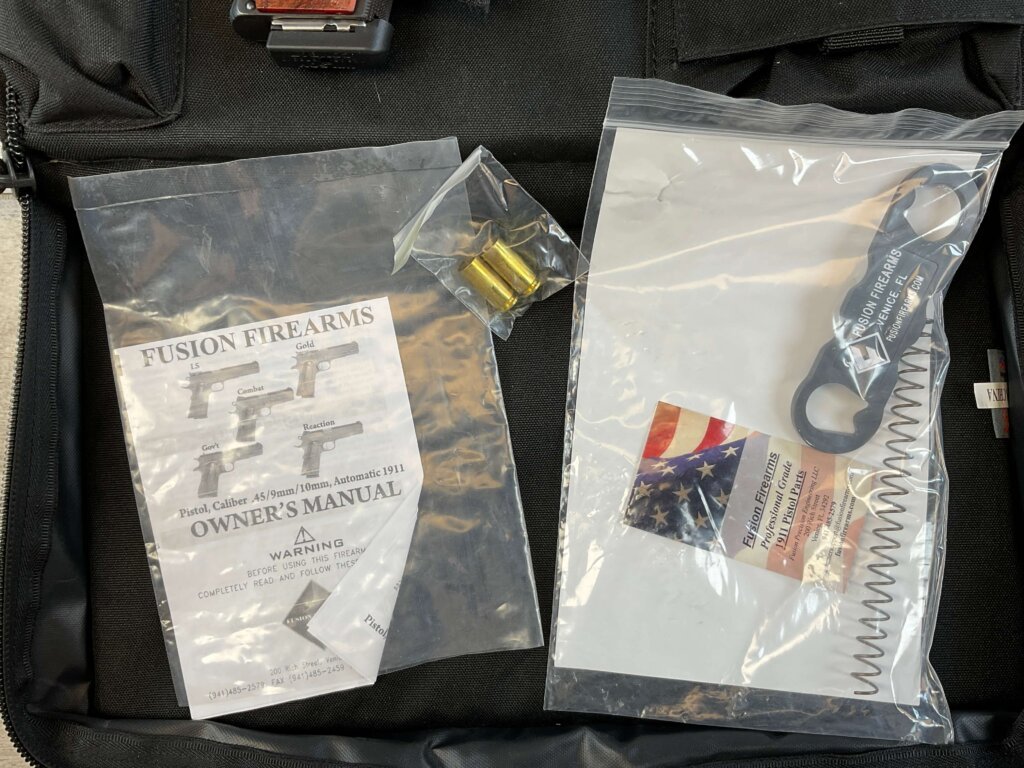 FUSION FIREARMS COMBAT (BEAR EDITION) 10MM SEMI AUTO PISTOL, W/BAG & MINTY #6-03003