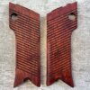 JAPANESE NAMBU TYPE 14 DARK CHERRY WOODEN GRIPS, JAMES EARL JONES COLLECTION #5-11634