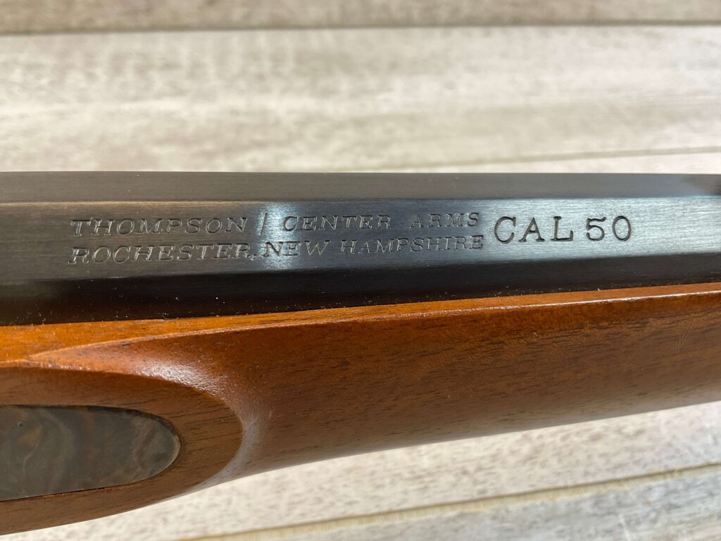 THOMPSON CENTER ARMS .50 CAL HAWKEN 28" HEAVY OCTAGON BBL PERCUSSION RIFLE, JAMES EARL JONES "FAVORITES" COLLECTION, ANTIQUE #5-11076