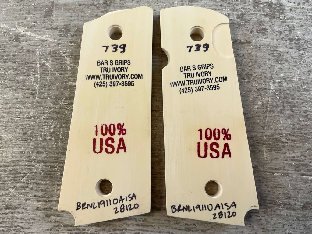 TRU IVORY BY BAR S GRIPS 1911 GRIPS, JAMES EARL JONES COLLECTION #5-11668