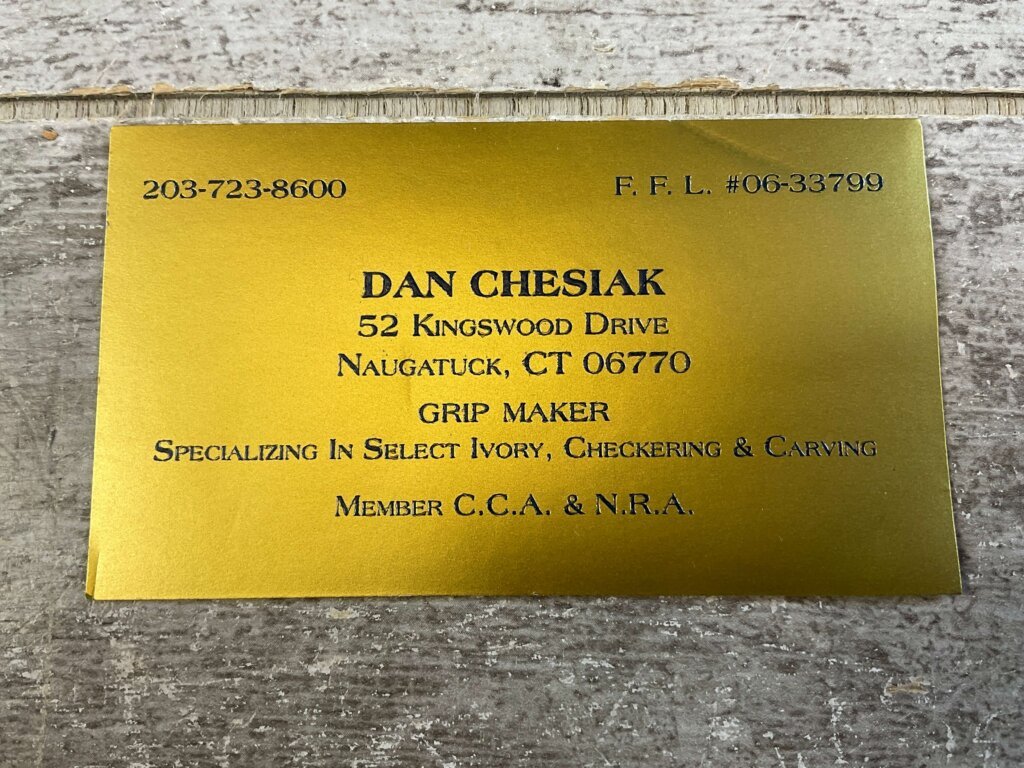 DAN CHESIAK HANDMADE COMMANDER 1911 REAL IVORY GRIPS, JAMES EARL JONES COLLECTION #5-11669