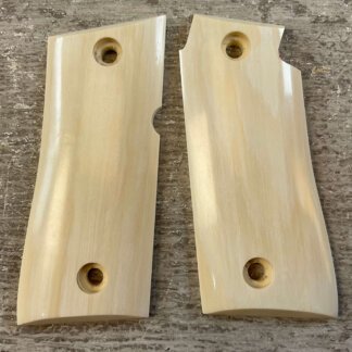 DAN CHESIAK HANDMADE COLT MUSTANG 380 POCKETLITE REAL IVORY GRIPS, JAMES EARL JONES COLLECTION #5-11670