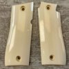 DAN CHESIAK HANDMADE 1911 COMPACT/OFFICER REAL IVORY GRIPS, JAMES EARL JONES COLLECTION #5-11671