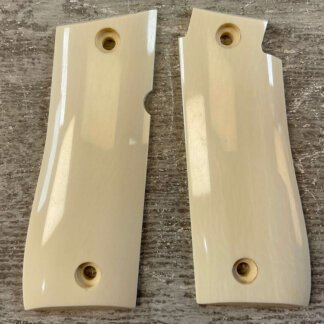 DAN CHESIAK HANDMADE 1911 COMPACT/OFFICER REAL IVORY GRIPS, JAMES EARL JONES COLLECTION #5-11671