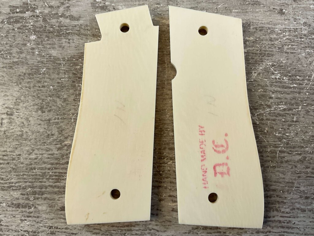 DAN CHESIAK HANDMADE 1911 COMPACT/OFFICER REAL IVORY GRIPS, JAMES EARL JONES COLLECTION #5-11671