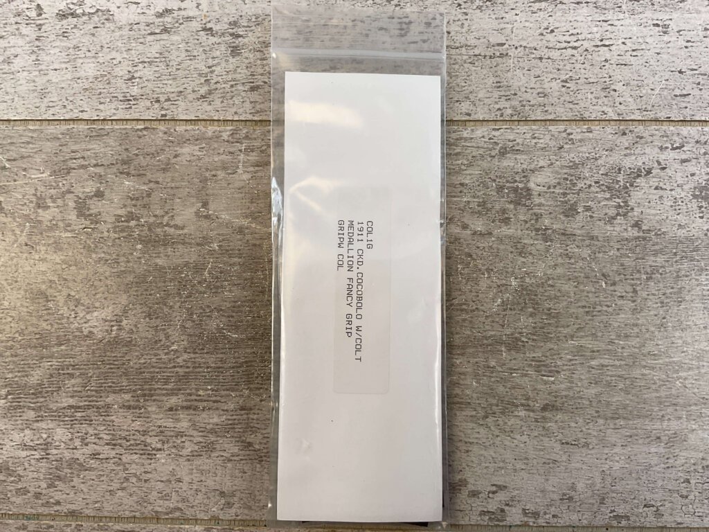 HERRETT EXTRA FANCY COCO BOLO 1911 CUSTOM GRIPS, JAMES EARL JONES COLLECTION #5-11696