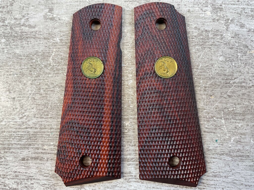 HERRETT EXTRA FANCY COCO BOLO 1911 CUSTOM GRIPS, JAMES EARL JONES COLLECTION #5-11696