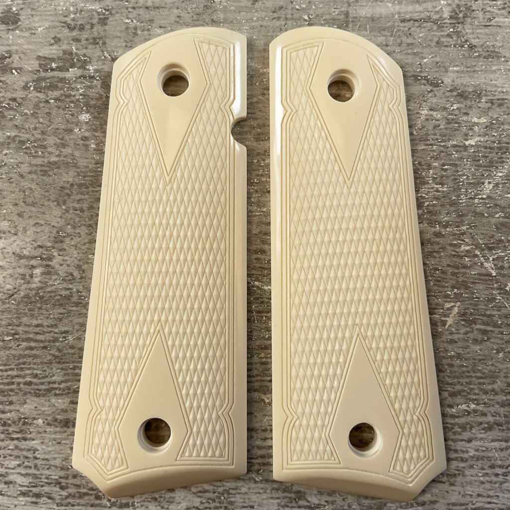 THE BOONE TRADING CO. 1911 SIMULATED IVORY GRIPS, JAMES EARL JONES COLLECTION #5-11718
