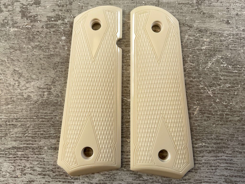 THE BOONE TRADING CO. 1911 SIMULATED IVORY GRIPS, JAMES EARL JONES COLLECTION #5-11718