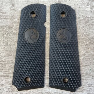 COLT 1911 BLACK RUBBER GRIPS W/ RAMPANT COLT, JAMES EARL JONES COLLECTION #5-11724