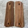 REPRODUCTION 1911 DBL DIAMOND CHECKERED WOODEN GRIPS, JAMES EARL JONES COLLECTION #5-11726