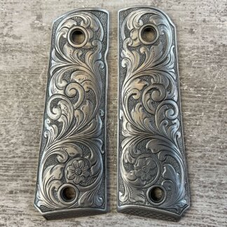 J.ADAMS ENGRAVED FLORAL DESIGN PEWTER VERMONT 1989 GRIPS, JAMES EARL JONES COLLECTION #5-11727