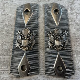 GREAT SEAL OF THE UNITED STATES 1911 PEWTER GRIPS, JAMES EARL JONES COLLECTION #5-11729