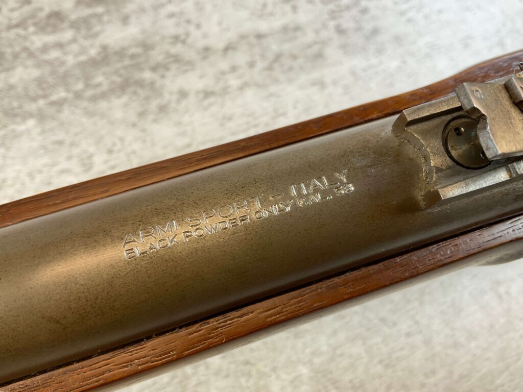 ARMI SPORT CS RICHMOND MODEL 1862 .58 CAL SINGLE SHOT PERCUSSION MUSKET, JAMES EARL JONES "FAVORITES" COLLECTION, ANTIQUE #5-11074