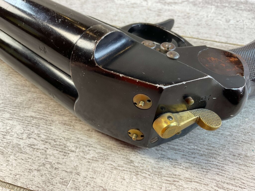 KRIEGHOFF LUFTWAFFE DOUBLE BARREL FLIEGER LEUCHTPISTOLE L. 1942 FZS CODED FLARE PISTOL