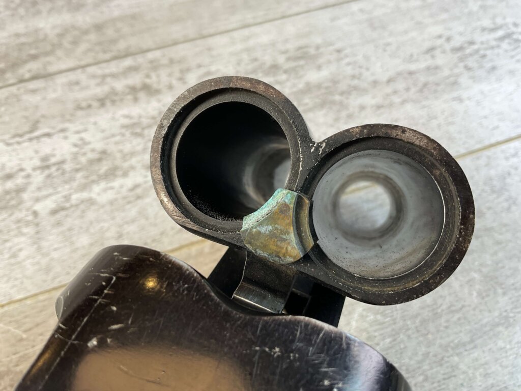 KRIEGHOFF LUFTWAFFE DOUBLE BARREL FLIEGER LEUCHTPISTOLE L. 1942 FZS CODED FLARE PISTOL