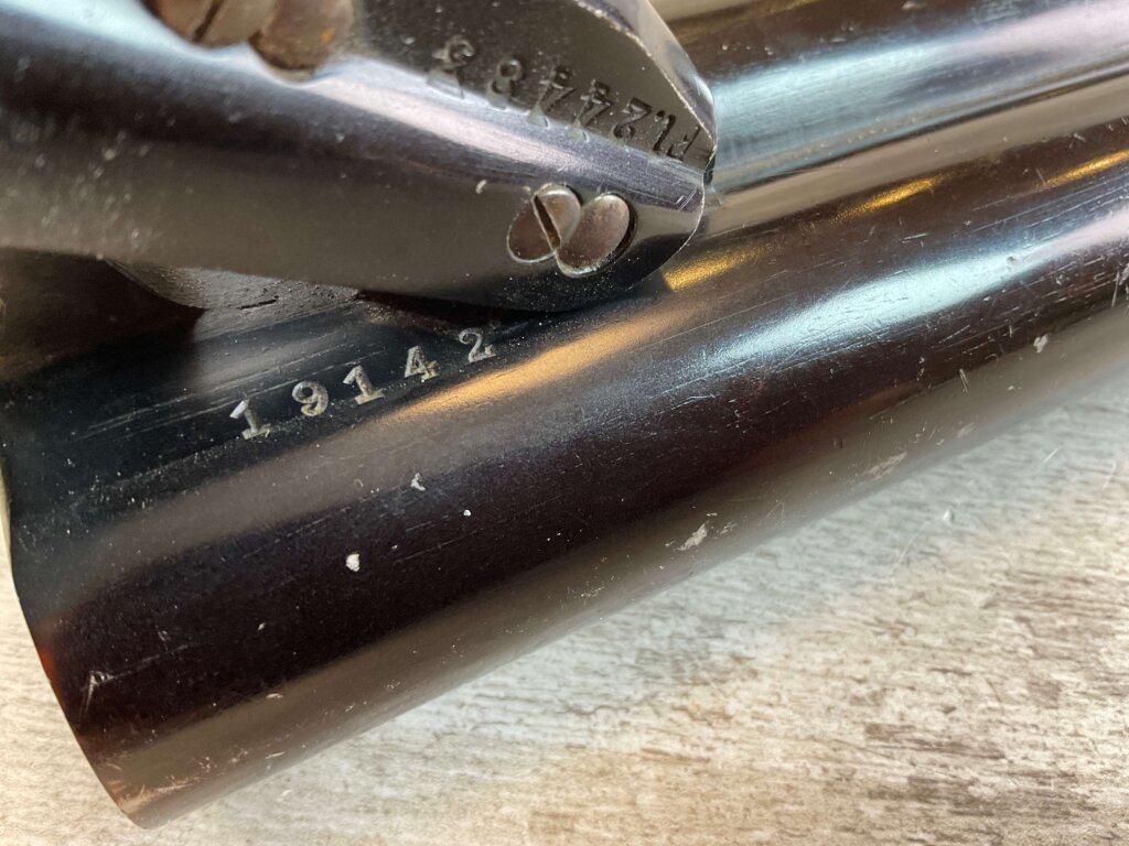 KRIEGHOFF LUFTWAFFE DOUBLE BARREL FLIEGER LEUCHTPISTOLE L. 1942 FZS CODED FLARE PISTOL