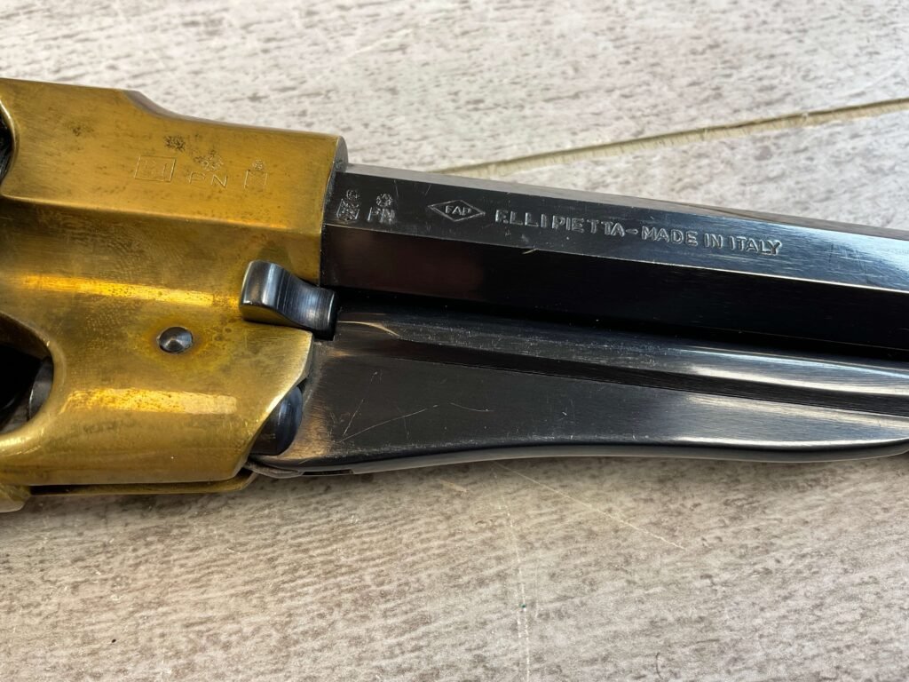 F LLIPIETTA 1858 BLACK .44 CAL PERCUSSION REVOLVER, ANTIQUE