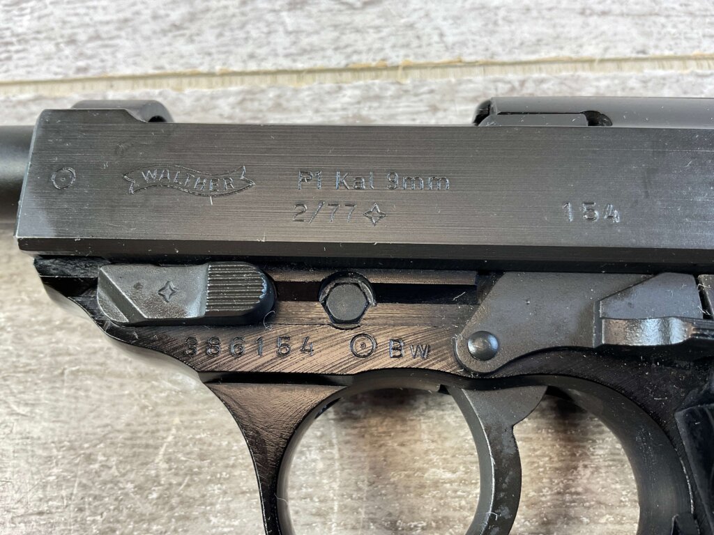 WALTHER P1 POST WAR P38 PISTOL 1977 MFR #6-05104-PF