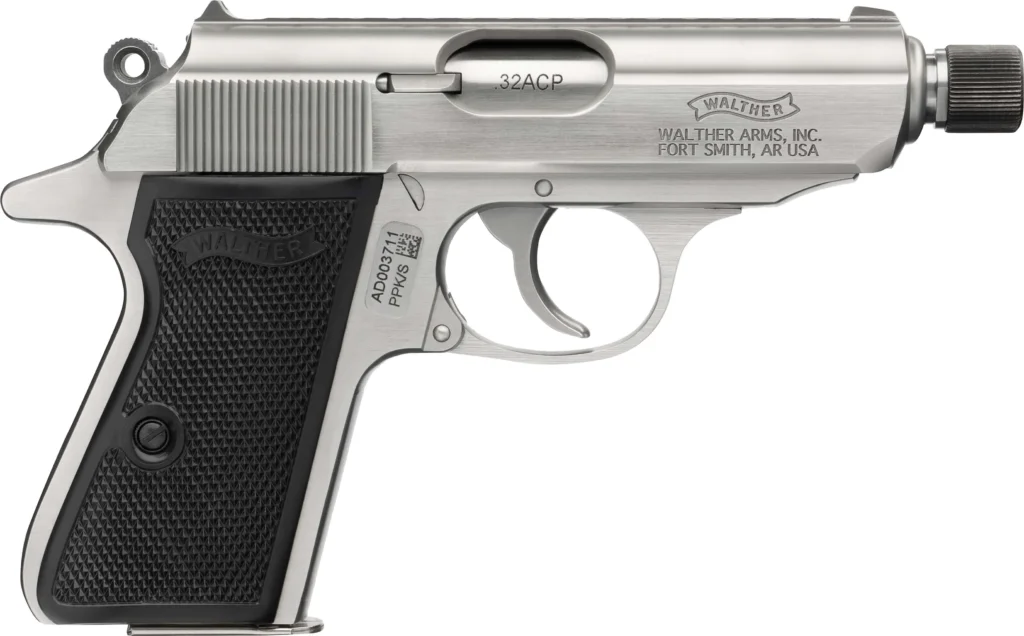 WALTHER PPK/S SD 32 AUTO 3.3" 7-RD SEMI-AUTO PISTOL, NEW IN BOX & NEVER FIRED #6-07000-PF