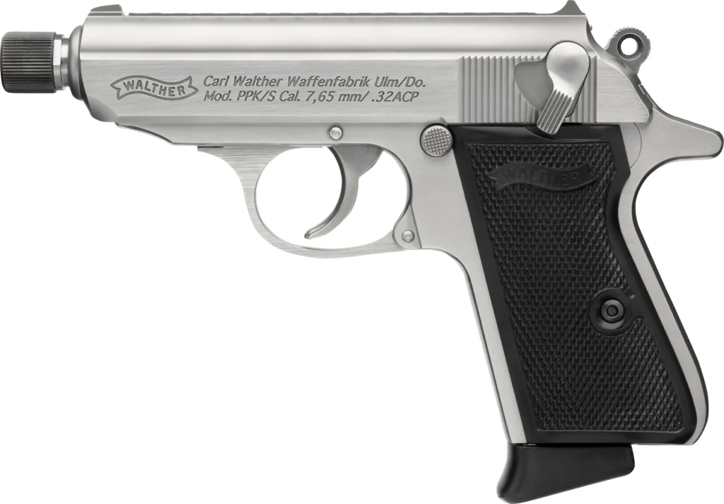 WALTHER PPK/S SD 32 AUTO 3.3" 7-RD SEMI-AUTO PISTOL, NEW IN BOX & NEVER FIRED #6-07000-PF
