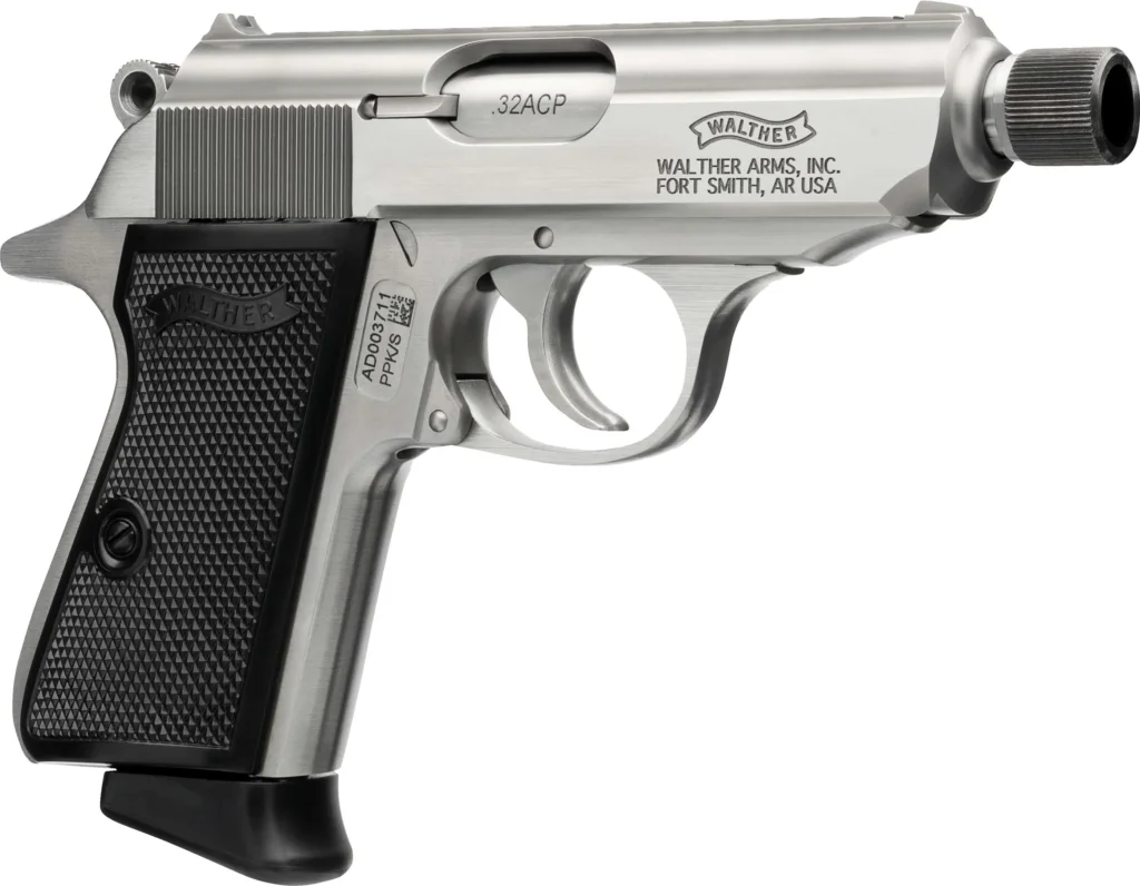 WALTHER PPK/S SD 32 AUTO 3.3" 7-RD SEMI-AUTO PISTOL, NEW IN BOX & NEVER FIRED #6-07000-PF