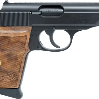 WALTHER PP WALNUT 380 AUTO 3.90" 7-RD SEMI-AUTO PISTOL, NEW IN BOX & NEVER FIRED #6-07001-PF