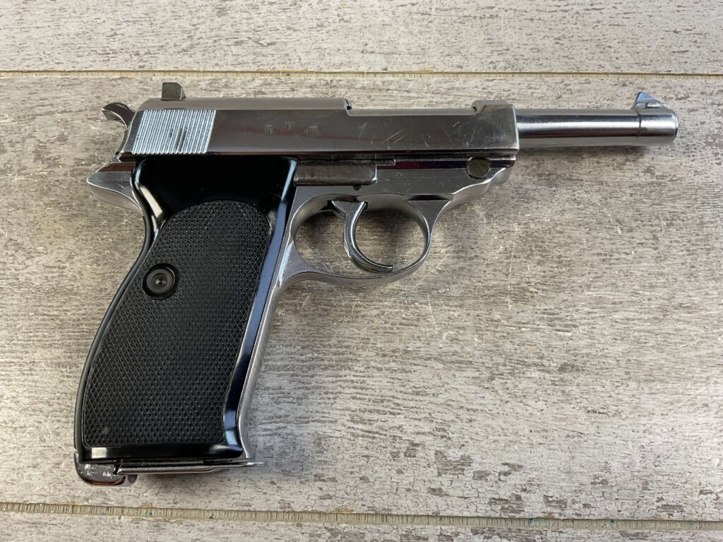 WALTHER AC43 P38 9MM SEMI AUTO PISTOL, NICKEL FINISH #6-05109-PF